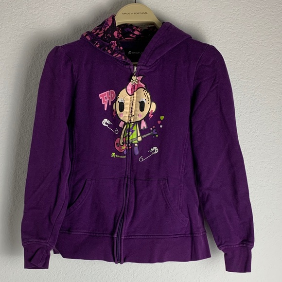 Tokidoki Purple Character Hoodie - Picture 1 of 5